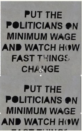 politicians on wage